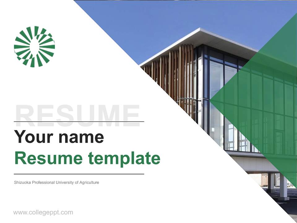 Shizuoka Professional University of Agriculture Resume PPT Template4:3 ratio PPT effect preview image5