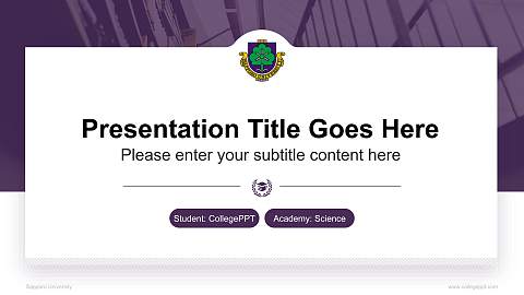 Sapporo University National Scholarship Defense PPT Template