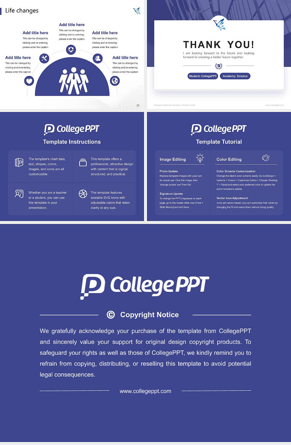 Shizuoka Graduate University of Public Health National Scholarship Defense PPT Template4:3 ratio PPT effect preview image4