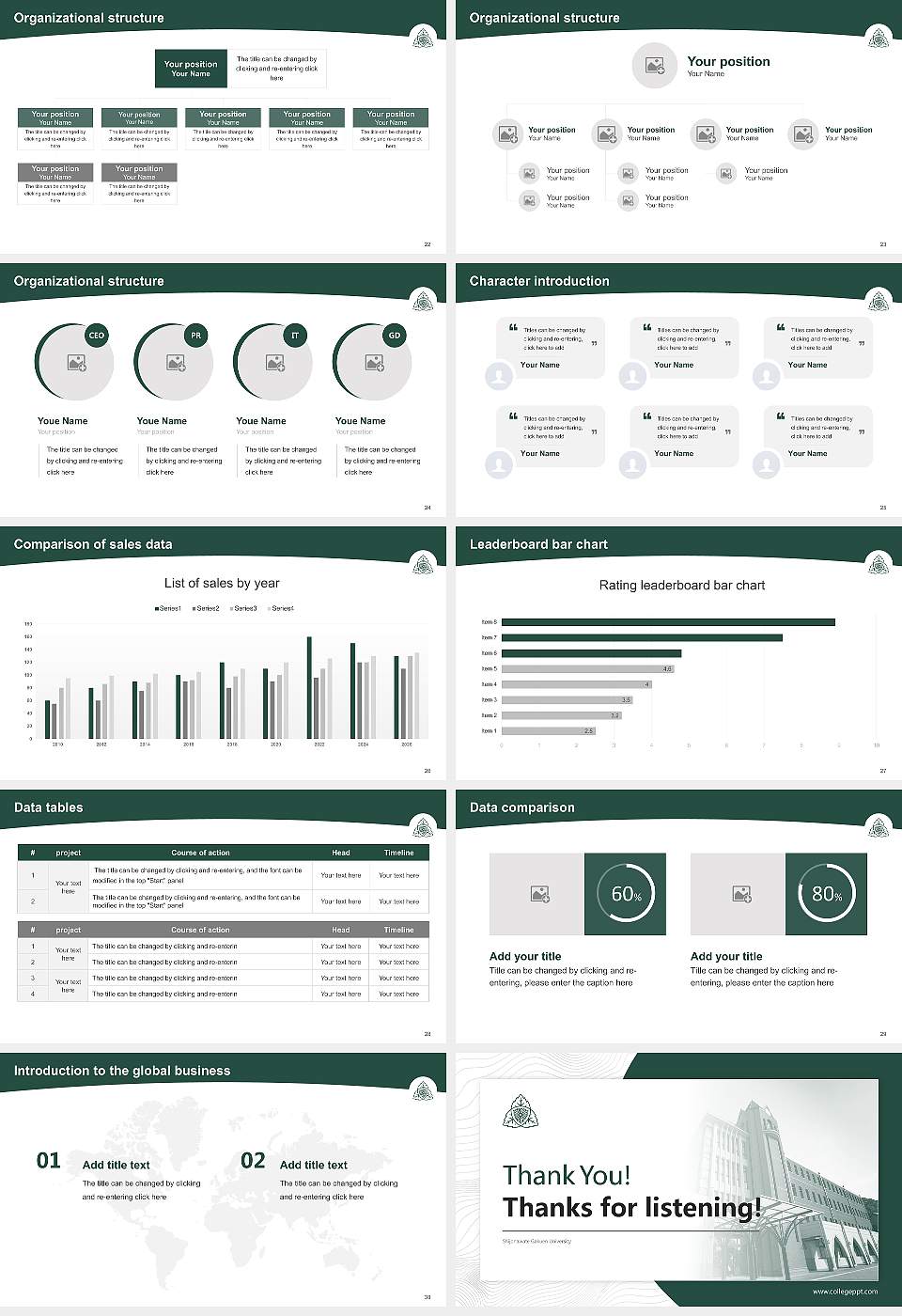 Shijonawate Gakuen University Academic Presentation/Research Findings Report PPT Template16:9 ratio PPT effect preview image4
