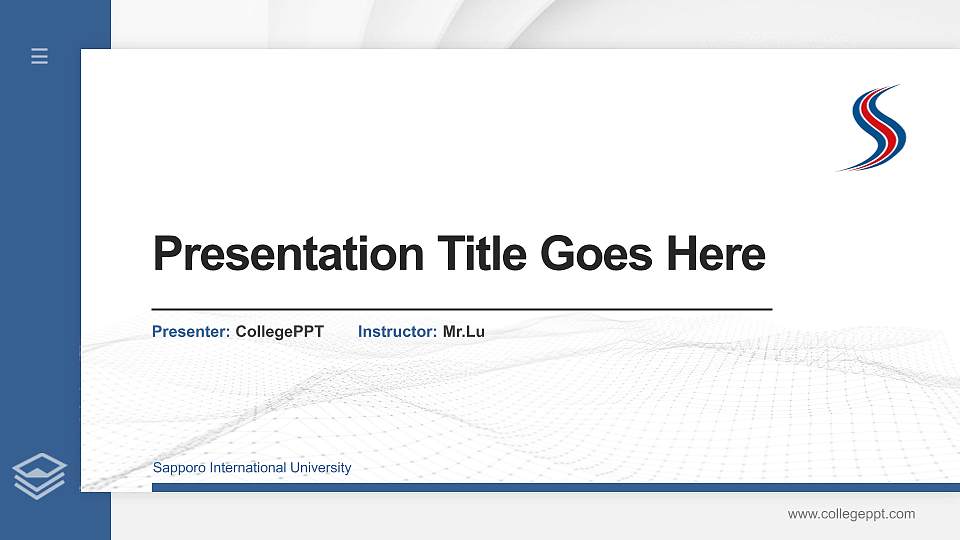 Sapporo International University Thesis Proposal/Graduation Defense PPT Template16:9 ratio PPT effect preview image
