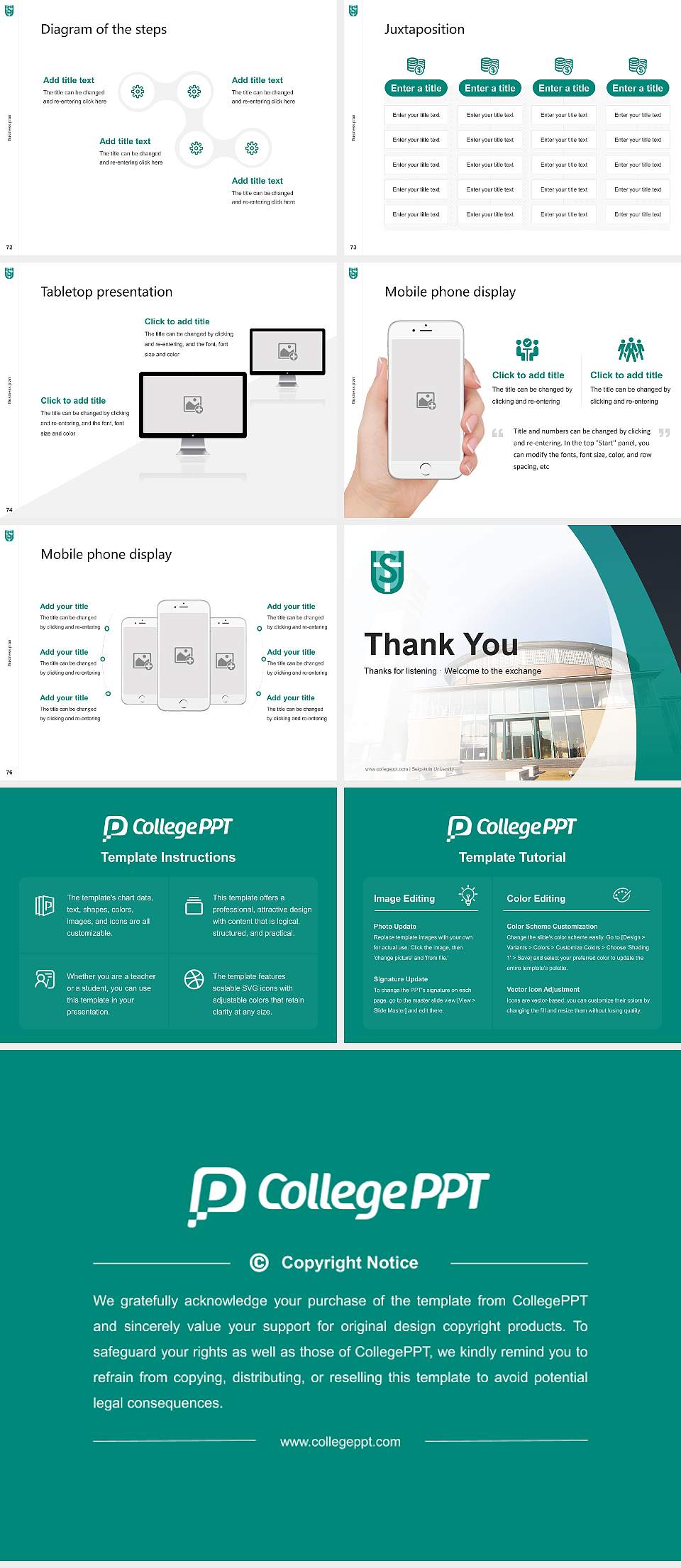 Seigakuin University Competition/Entrepreneurship Contest PPT Template4:3 ratio PPT effect preview image9