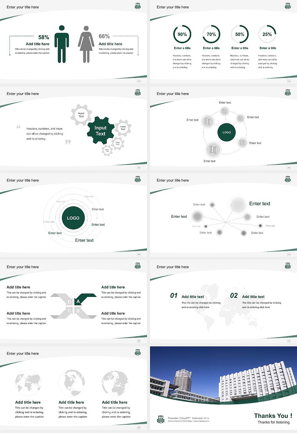Shibaura Institute of Technology Course/Courseware Creation PPT Template16:9 ratio PPT effect preview image4