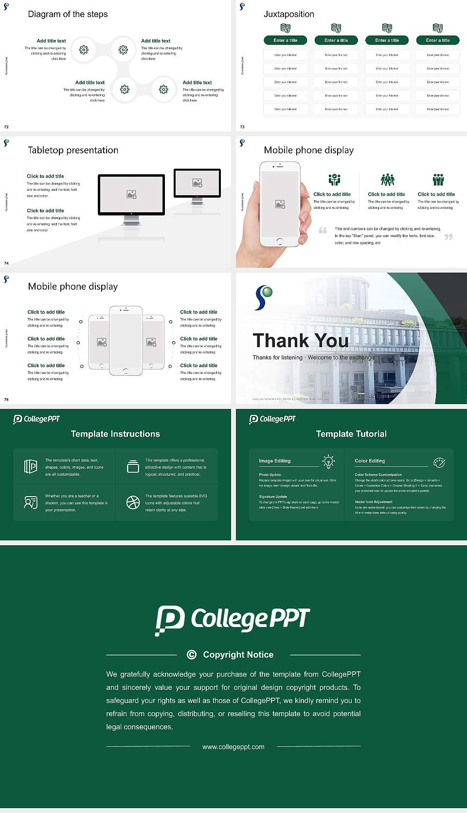 Senshu University Ikuta Campus Competition/Entrepreneurship Contest PPT Template16:9 ratio PPT effect preview image9