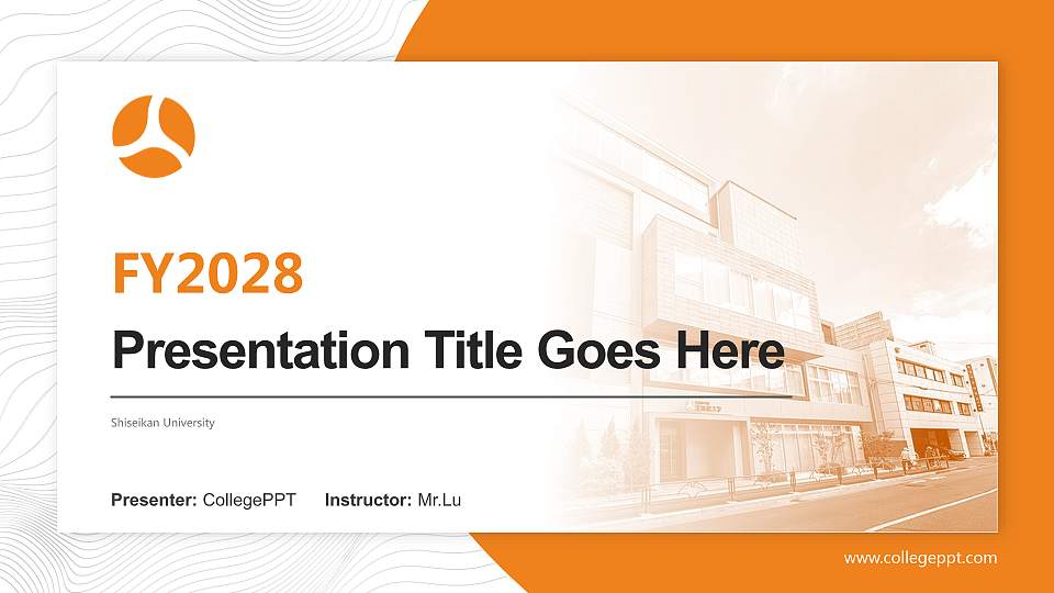 Shiseikan University Academic Presentation/Research Findings Report PPT Template16:9 ratio PPT effect preview image