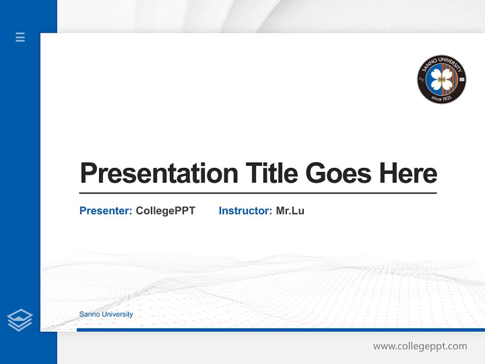 Sanno University Thesis Proposal/Graduation Defense PPT Template4:3 ratio PPT effect preview image5