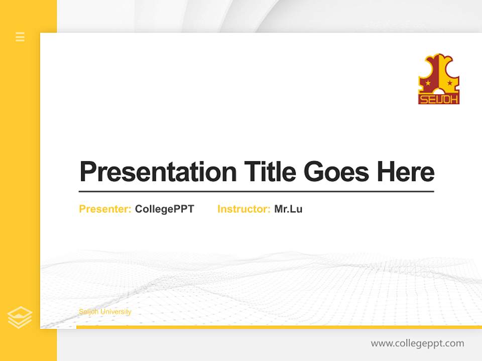 Seijoh University Thesis Proposal/Graduation Defense PPT Template4:3 ratio PPT effect preview image5