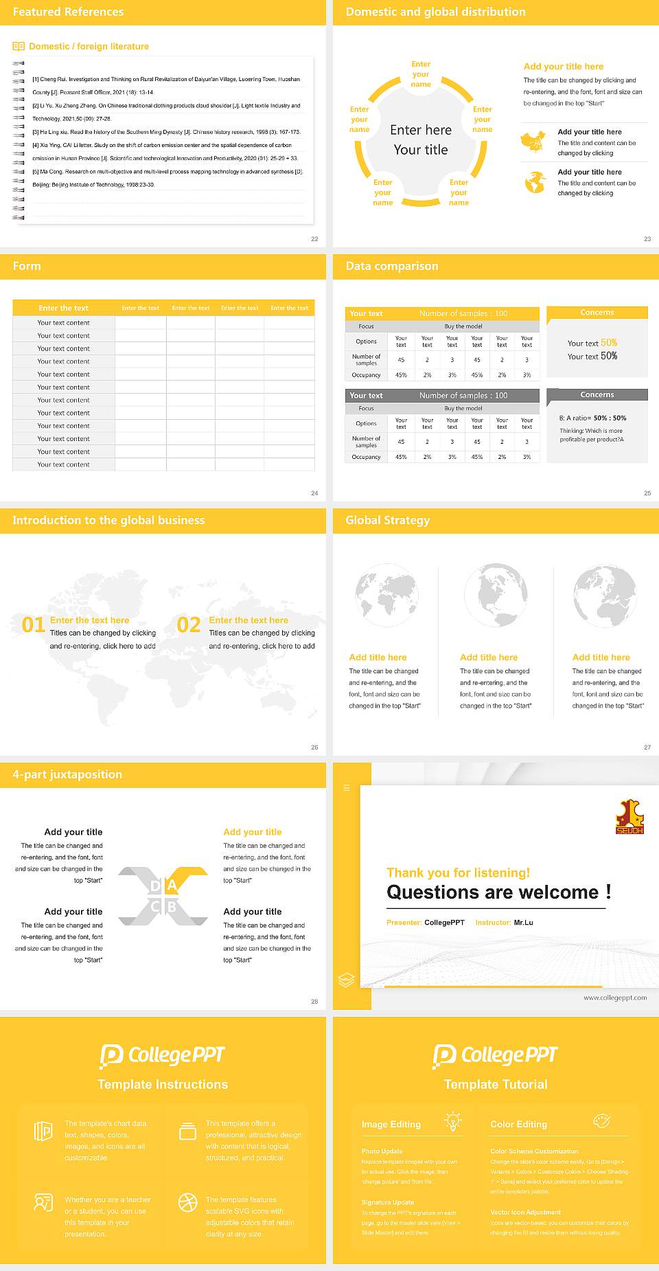 Seijoh University Thesis Proposal/Graduation Defense PPT Template4:3 ratio PPT effect preview image4