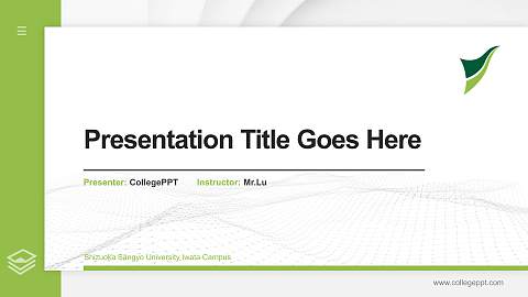Shizuoka Sangyo University Iwata Campus Thesis Proposal/Graduation Defense PPT Template