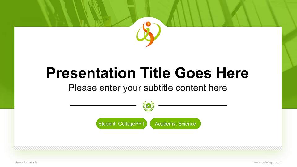 Seiwa University National Scholarship Defense PPT Template16:9 ratio PPT effect preview image