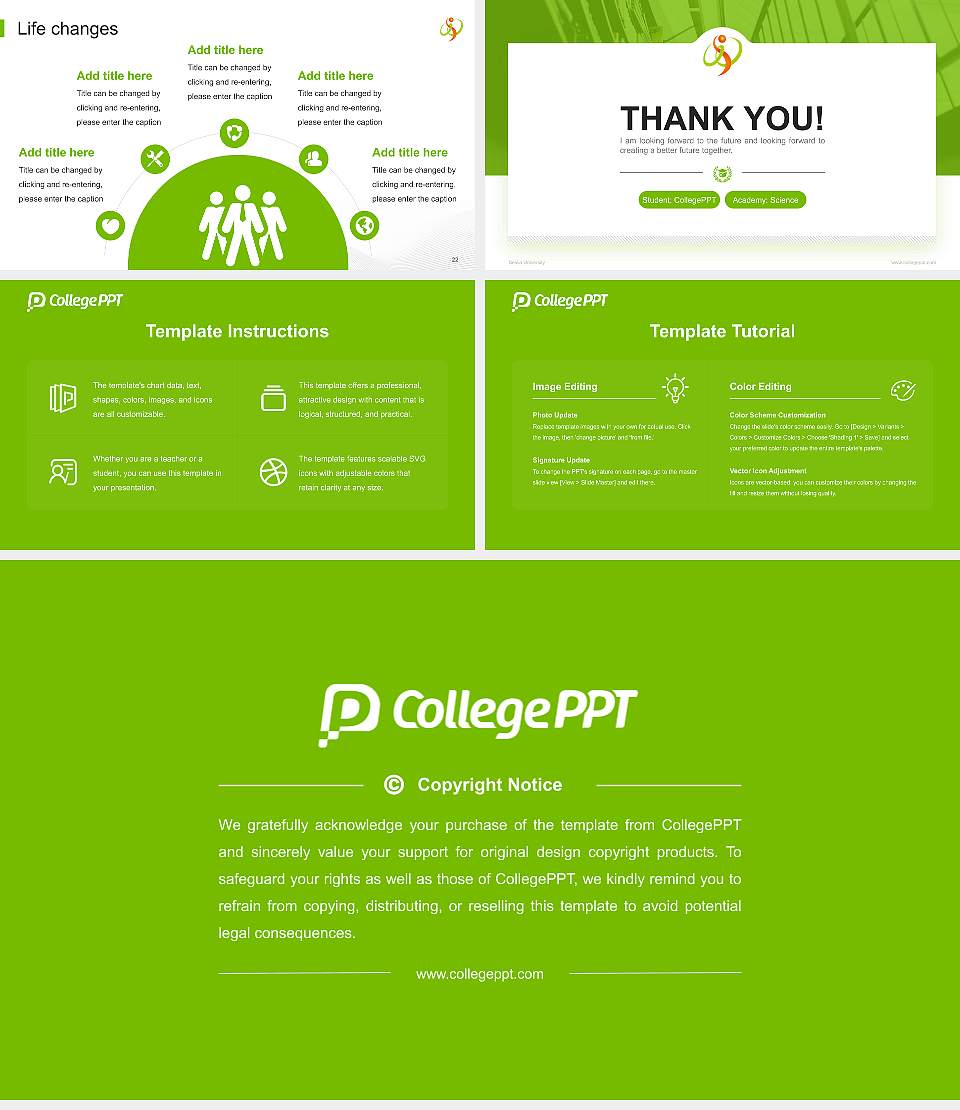 Seiwa University National Scholarship Defense PPT Template16:9 ratio PPT effect preview image4
