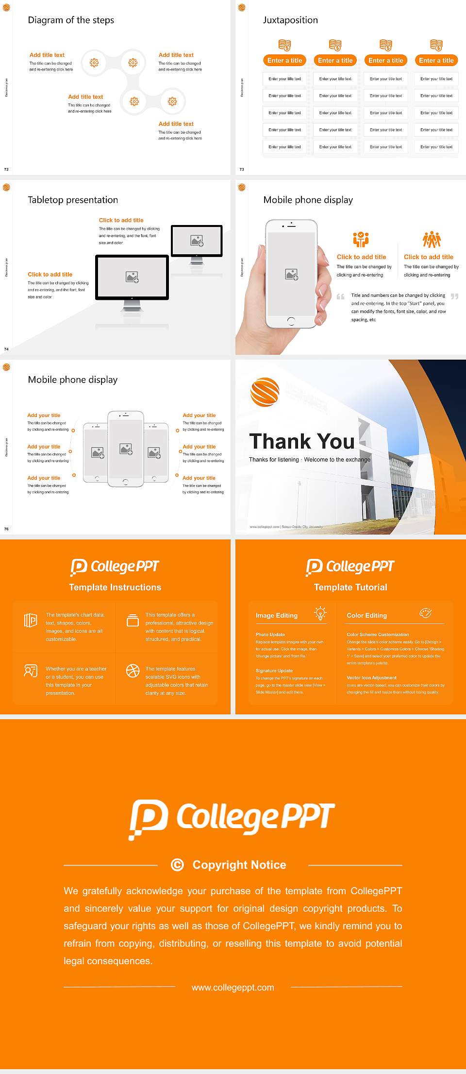 Sanyo-Onoda City University Competition/Entrepreneurship Contest PPT Template4:3 ratio PPT effect preview image9