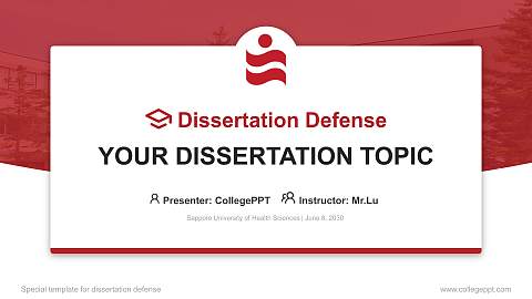 Sapporo University of Health Sciences Graduation Thesis Defense PPT Template