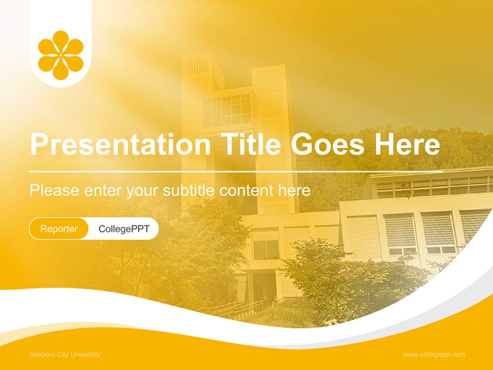 Sapporo City University Lecture Sharing and Networking Event PPT Template4:3 ratio PPT effect preview image4