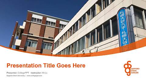 Sapporo Otani University Course/Courseware Creation PPT Template