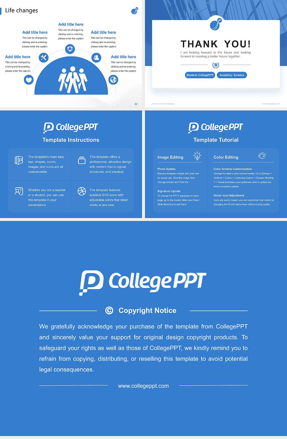 Seisen University (Shiga) National Scholarship Defense PPT Template4:3 ratio PPT effect preview image4
