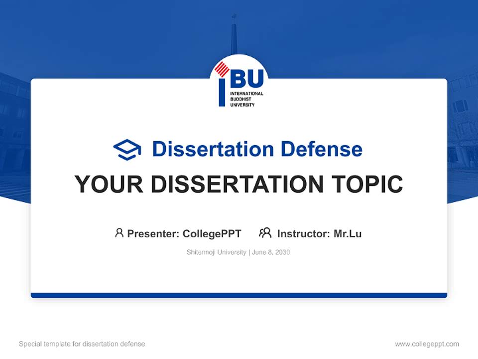 Shitennoji University Graduation Thesis Defense PPT Template4:3 ratio PPT effect preview image7