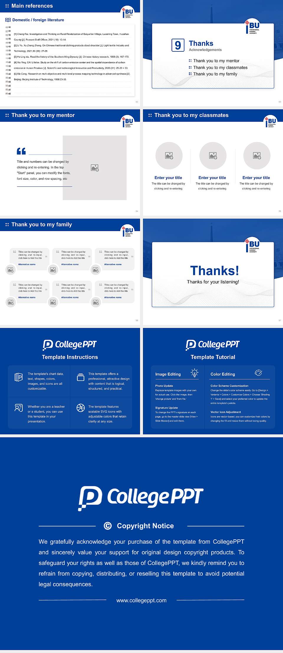 Shitennoji University Graduation Thesis Defense PPT Template4:3 ratio PPT effect preview image7