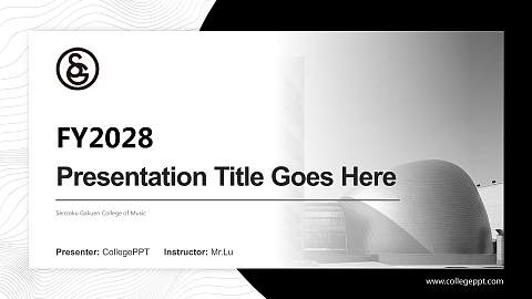 Senzoku Gakuen College of Music Academic Presentation/Research Findings Report PPT Template