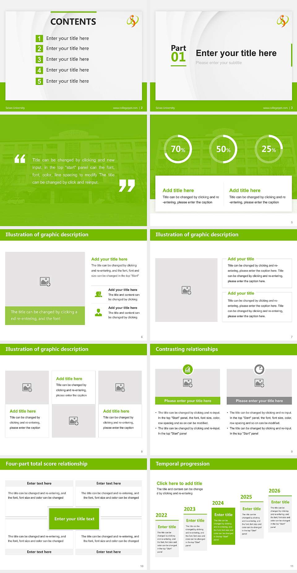 Seiwa University Thesis Proposal/Graduation Defense PPT Template4:3 ratio PPT effect preview image2