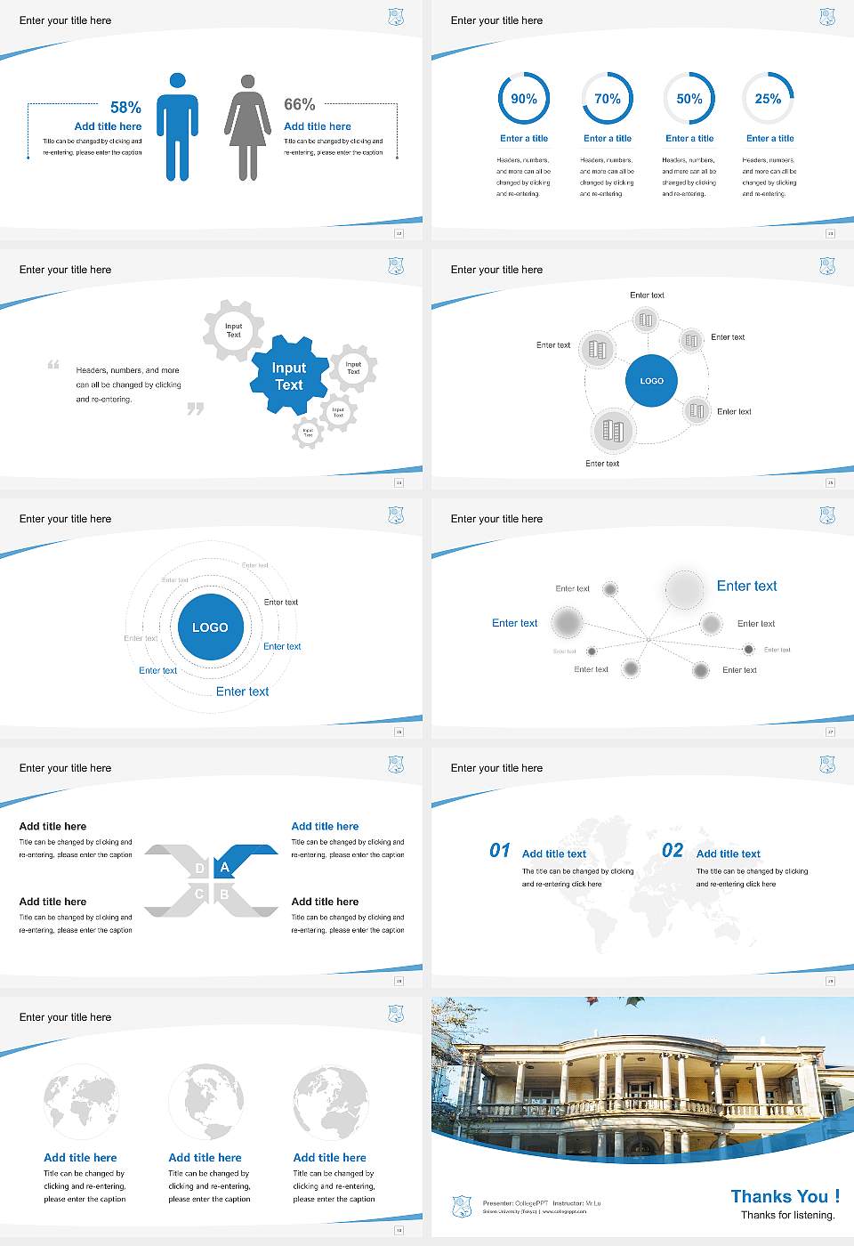 Seisen University (Tokyo) Course/Courseware Creation PPT Template16:9 ratio PPT effect preview image4