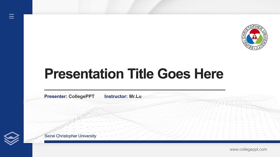 Seirei Christopher University Thesis Proposal/Graduation Defense PPT Template16:9 ratio PPT effect preview image