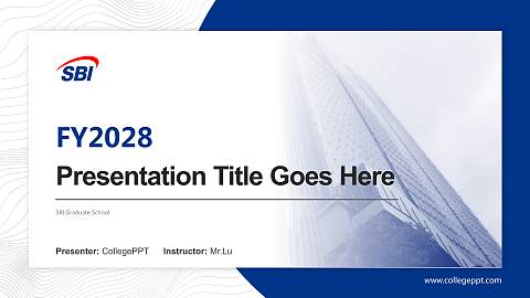 SBI Graduate School Academic Presentation/Research Findings Report PPT Template
