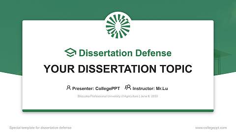 Shizuoka Professional University of Agriculture Graduation Thesis Defense PPT Template