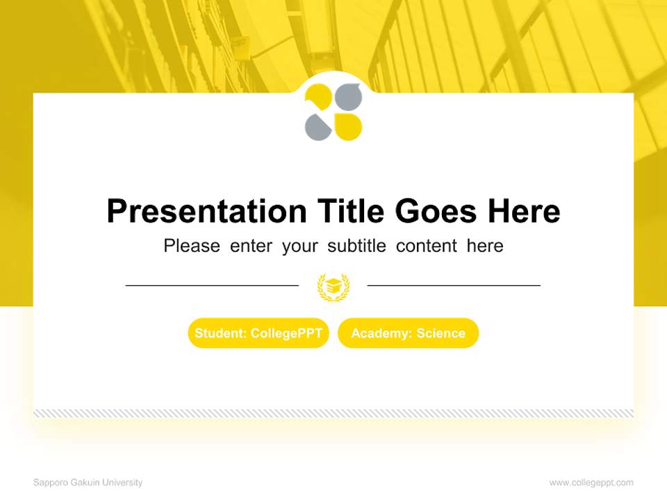Sapporo Gakuin University National Scholarship Defense PPT Template4:3 ratio PPT effect preview image4