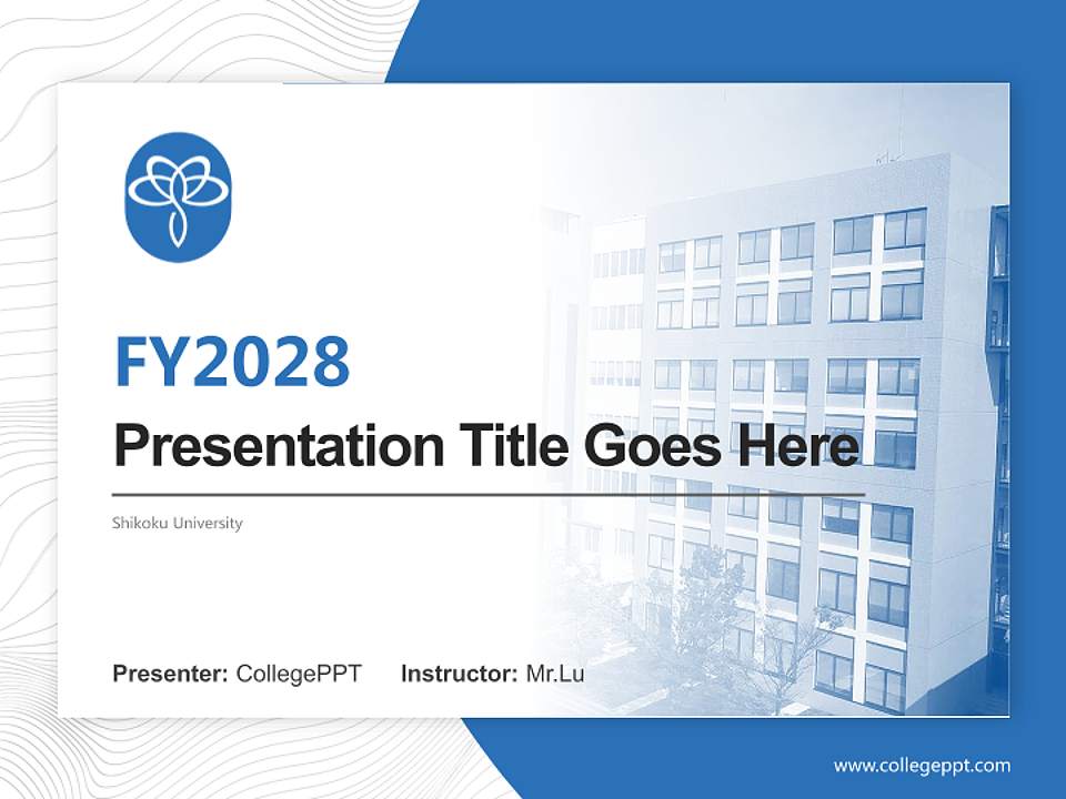 Shikoku University Academic Presentation/Research Findings Report PPT Template4:3 ratio PPT effect preview image5