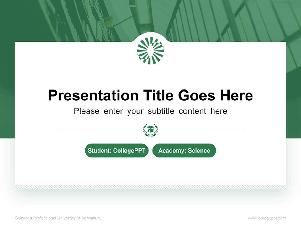 Shizuoka Professional University of Agriculture National Scholarship Defense PPT Template4:3 ratio PPT effect preview image4