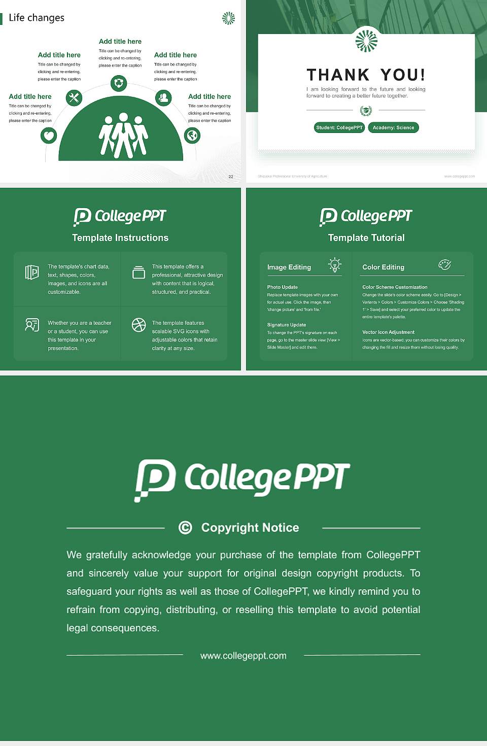 Shizuoka Professional University of Agriculture National Scholarship Defense PPT Template4:3 ratio PPT effect preview image4