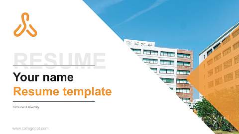 Setsunan University Resume PPT Template