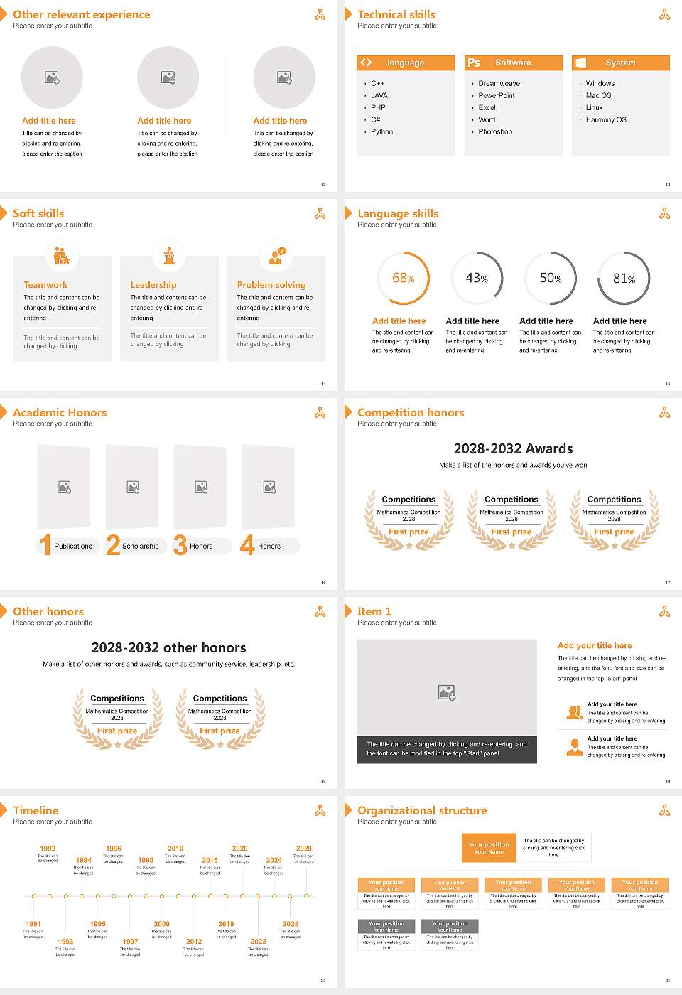 Setsunan University Resume PPT Template16:9 ratio PPT effect preview image3
