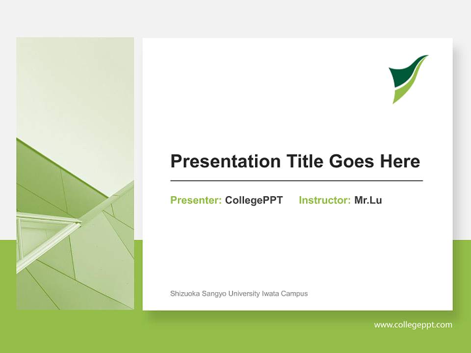 Shizuoka Sangyo University Iwata Campus General PPT Template4:3 ratio PPT effect preview image6