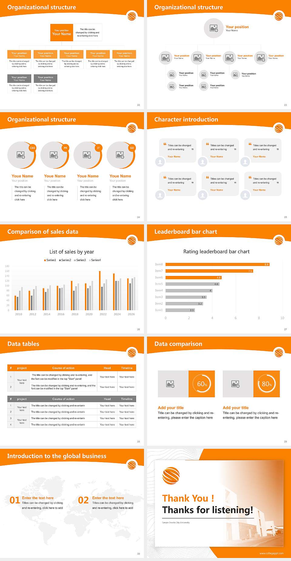 Sanyo-Onoda City University Academic Presentation/Research Findings Report PPT Template4:3 ratio PPT effect preview image4