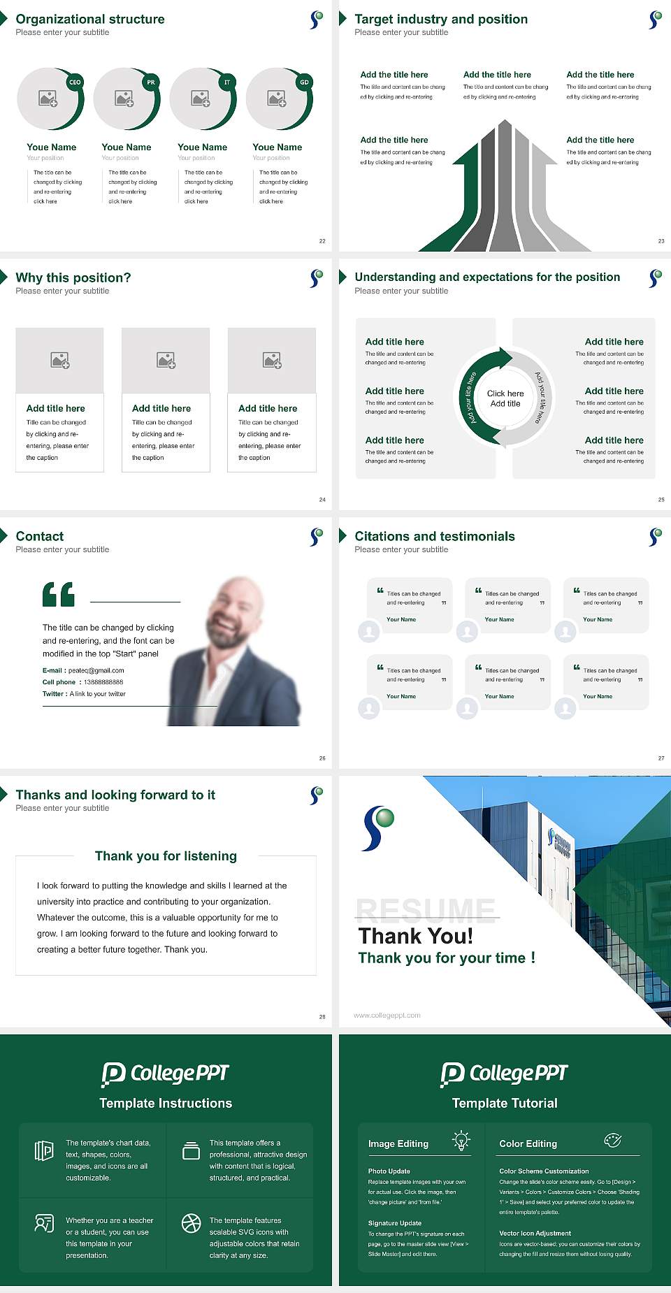 Senshu University Kanda Campus Resume PPT Template4:3 ratio PPT effect preview image4
