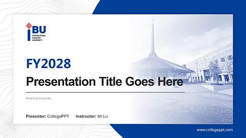 Shitennoji University Academic Presentation/Research Findings Report PPT Template