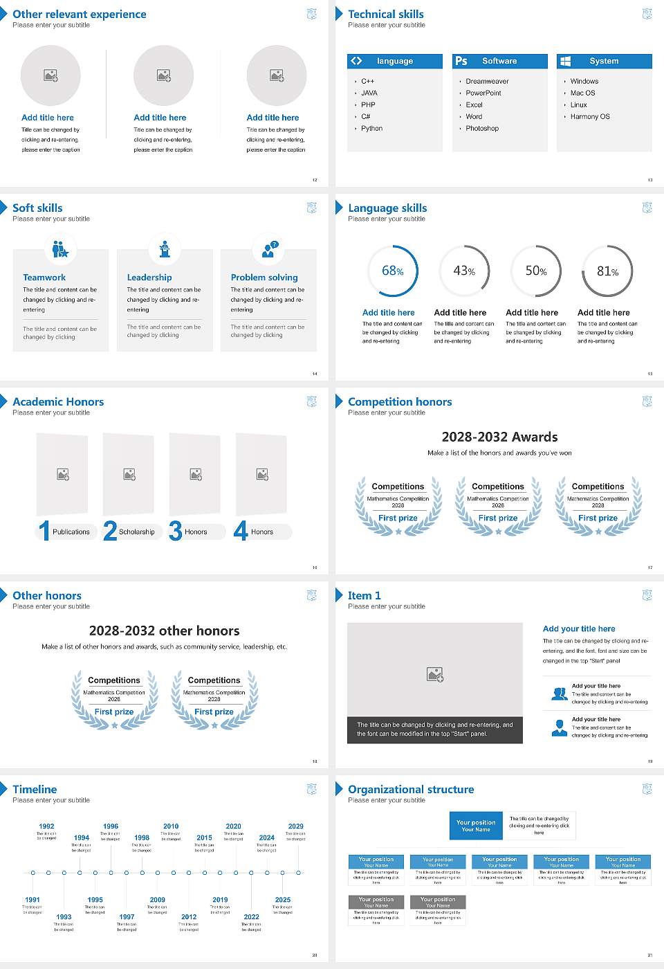 Seisen University (Tokyo) Resume PPT Template16:9 ratio PPT effect preview image3