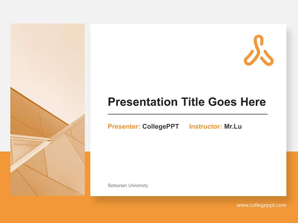 Setsunan University General PPT Template4:3 ratio PPT effect preview image6