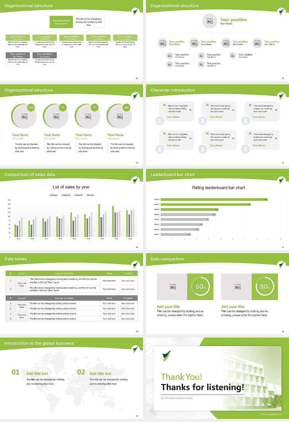 Shizuoka Sangyo University Fujieda Campus Academic Presentation/Research Findings Report PPT Template16:9 ratio PPT effect preview image4
