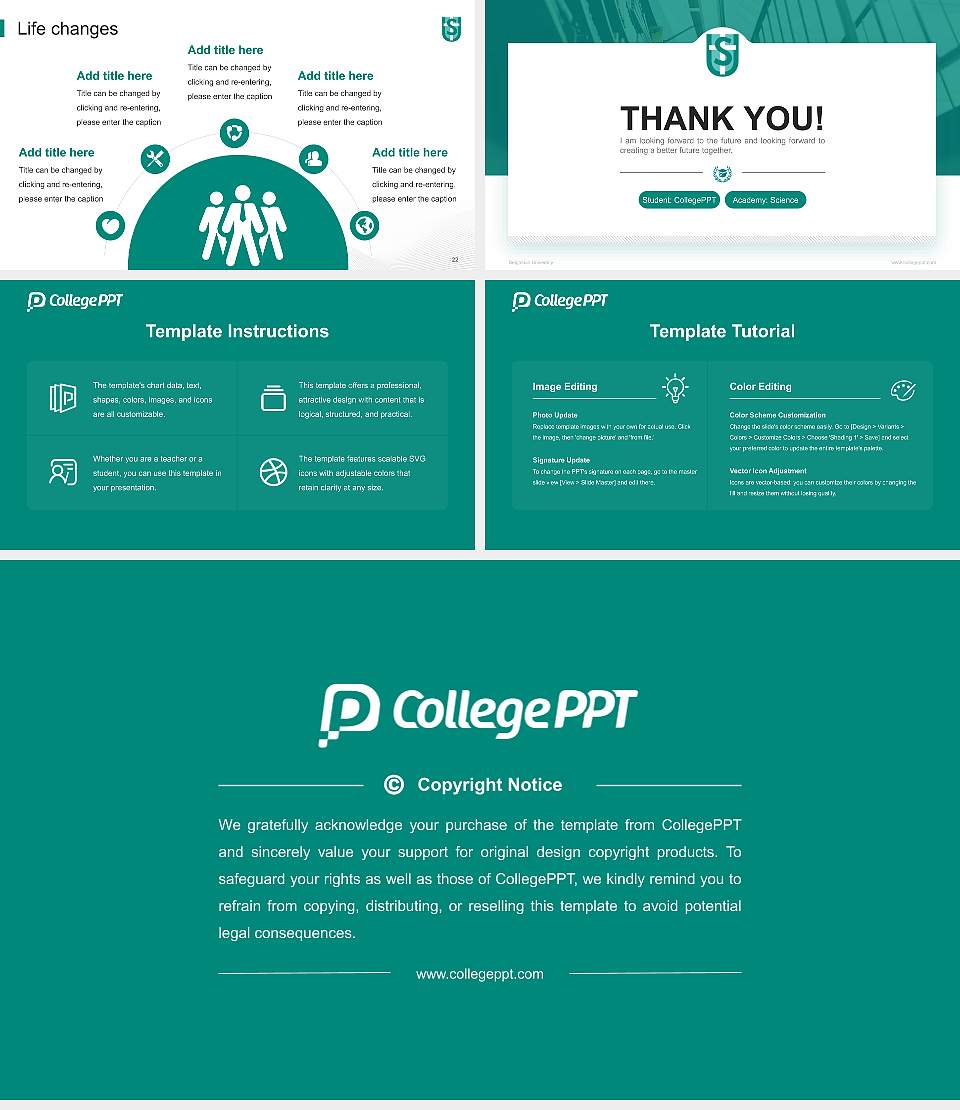 Seigakuin University National Scholarship Defense PPT Template16:9 ratio PPT effect preview image4