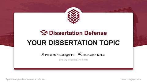 Sanjo City University Graduation Thesis Defense PPT Template