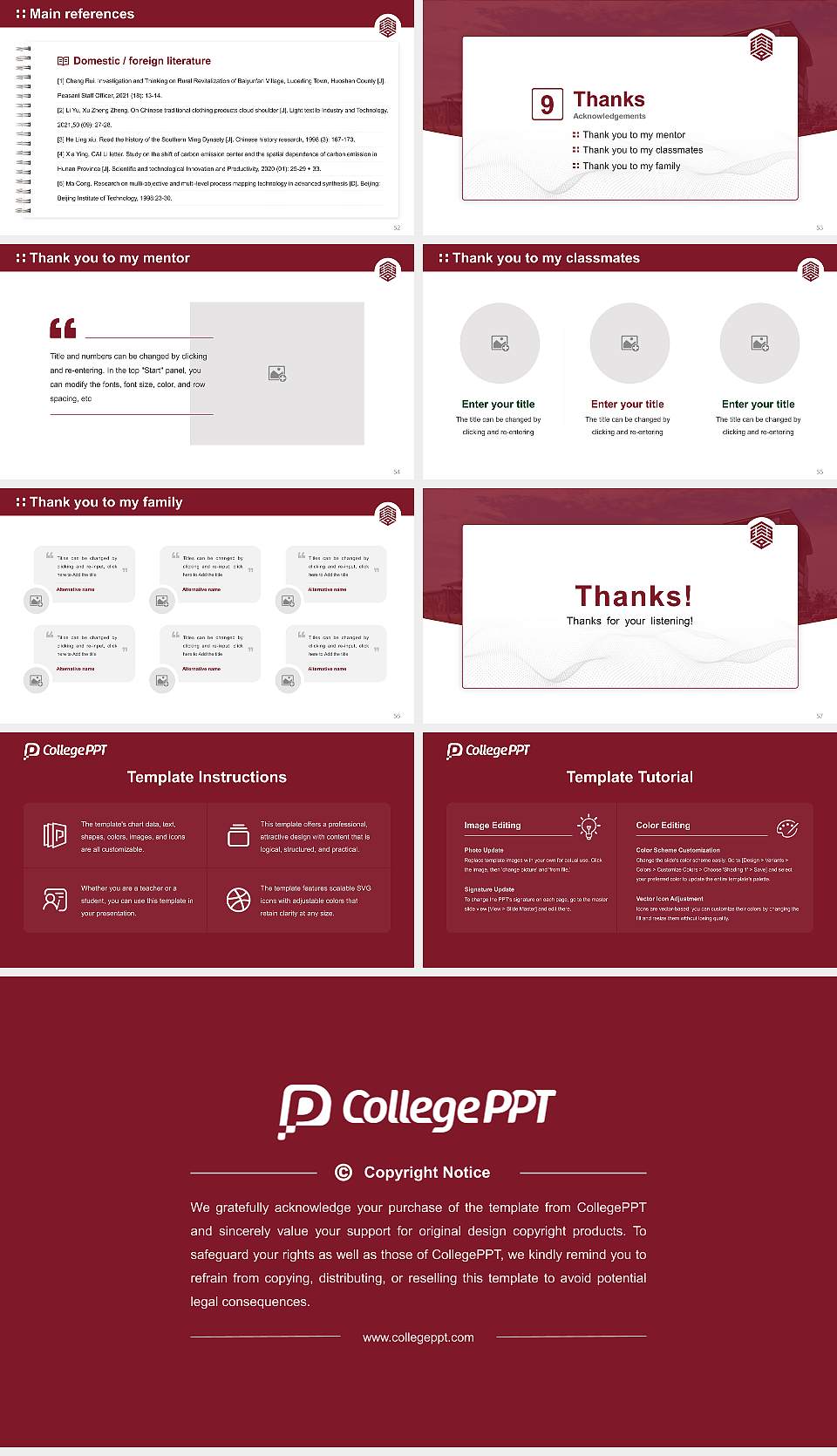 Sanjo City University Graduation Thesis Defense PPT Template16:9 ratio PPT effect preview image7