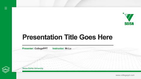 Seisa Dohto University Thesis Proposal/Graduation Defense PPT Template