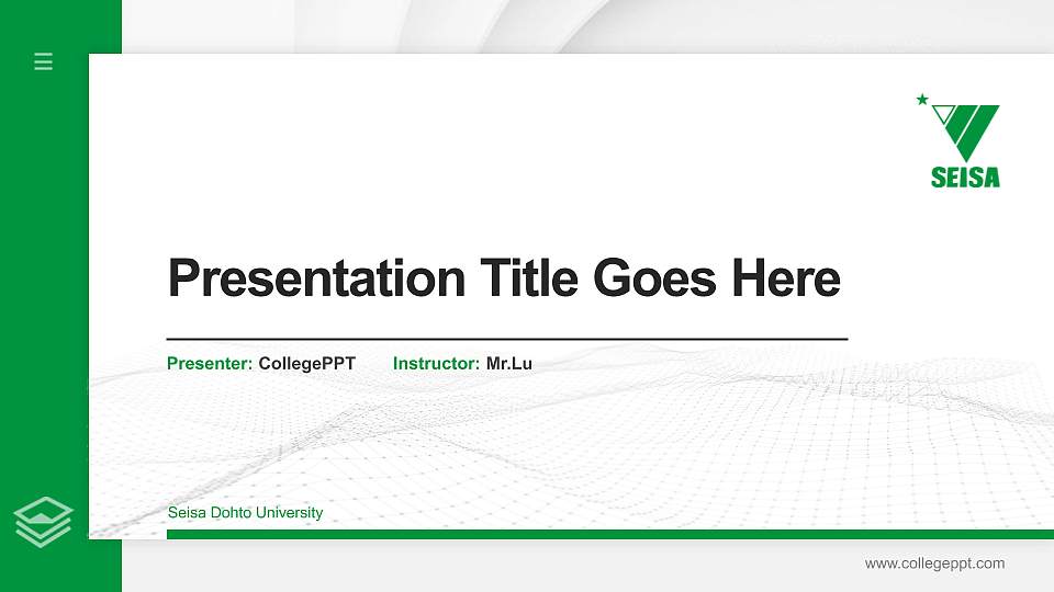Seisa Dohto University Thesis Proposal/Graduation Defense PPT Template16:9 ratio PPT effect preview image