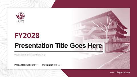 Shizuoka Institute of Science and Technology Academic Presentation/Research Findings Report PPT Template