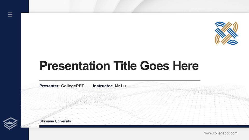Shimane University Thesis Proposal/Graduation Defense PPT Template16:9 ratio PPT effect preview image