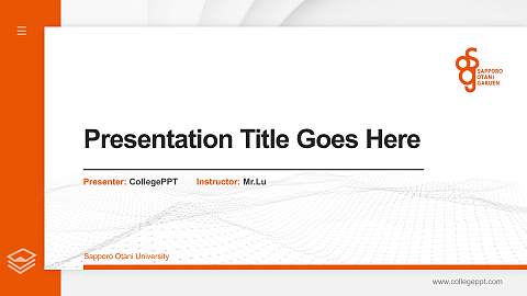Sapporo Otani University Thesis Proposal/Graduation Defense PPT Template