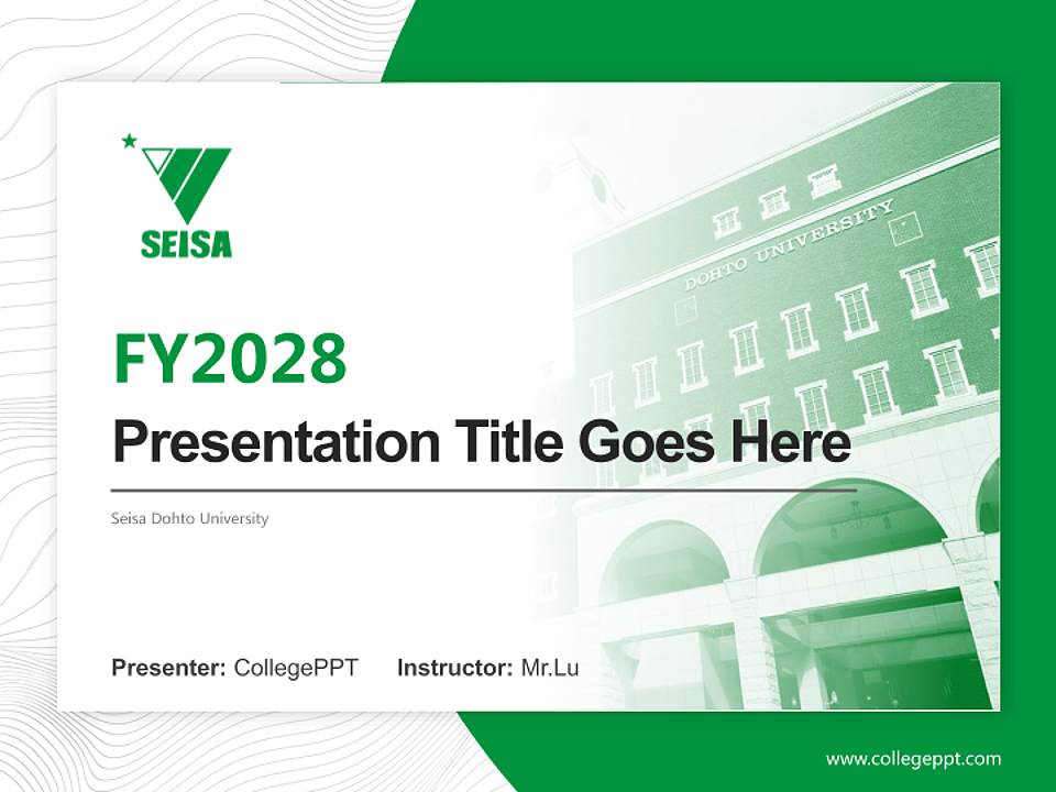 Seisa Dohto University Academic Presentation/Research Findings Report PPT Template4:3 ratio PPT effect preview image5
